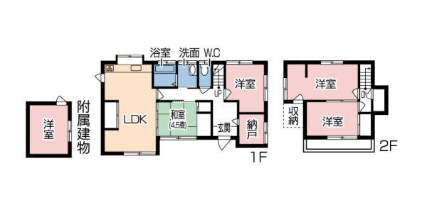 Floor plan. 16,900,000 yen, 4LDK+S, Land area 198.4 sq m , Building area 91.77 sq m