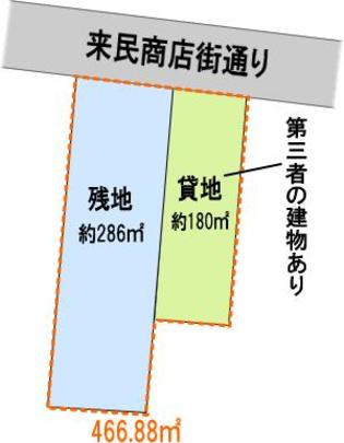 Compartment figure. Land price 7 million yen, Land area 466.88 sq m