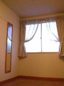 Living and room. curtain ・ With full-length mirror