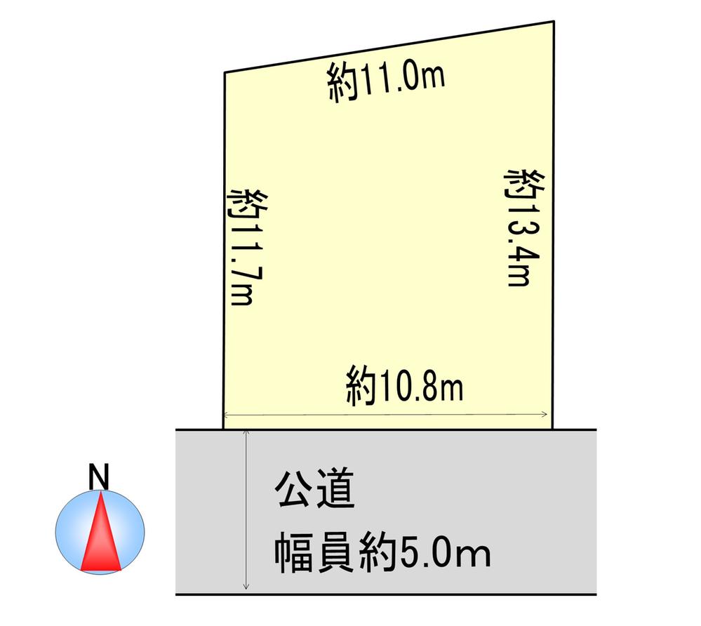 Compartment figure. Land price 5.8 million yen, Land area 137.08 sq m