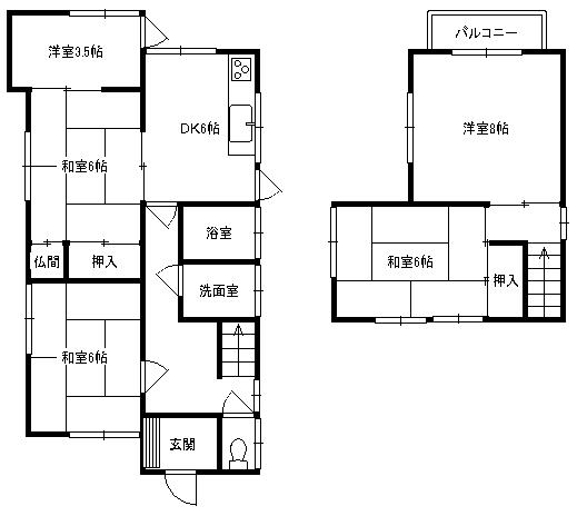 Floor plan. 16.8 million yen, 5DK, Land area 104.3 sq m , Building area 77.83 sq m