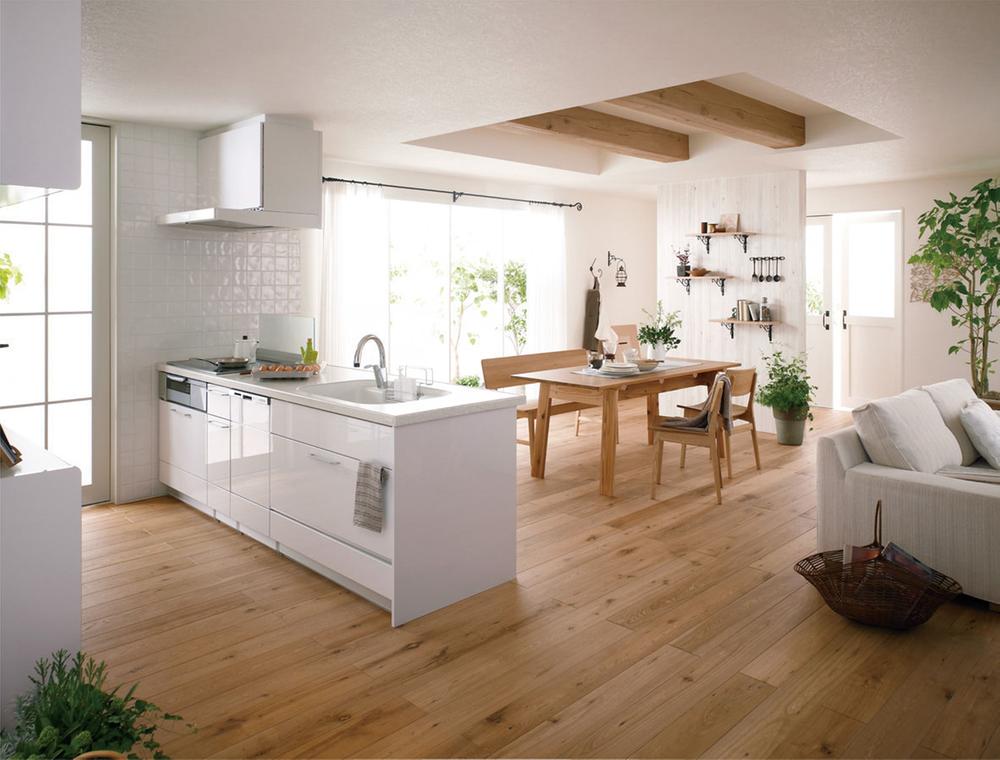 Other Equipment. Storage to clean energy saving is also obtained by easy kitchen. Convenient pocket storage pitter-patter-kun adopted in a drawer door. Dishwasher, Artificial marble counter, Eco faucet and function has been enhanced. It will change into a place to enjoy the kitchen from the location of the housework.
