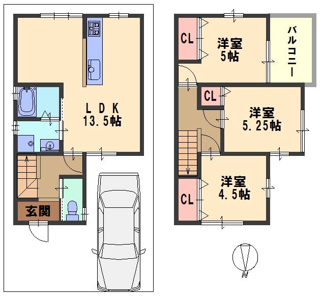 Floor plan. 19,800,000 yen, 3LDK, Land area 67.11 sq m , The building area is 66.82 sq m reference plan ☆ 