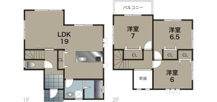 Floor plan. (No. 1 destination plan), Price 28,490,000 yen, 3LDK, Land area 122.48 sq m , Building area 89.42 sq m