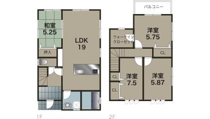 Floor plan. (No. 4 place plan), Price 31,940,000 yen, 4LDK, Land area 142.29 sq m , Building area 99.77 sq m