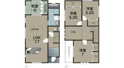 Floor plan. (No. 6 areas plan), Price 30,140,000 yen, 4LDK, Land area 144.76 sq m , Building area 95.64 sq m