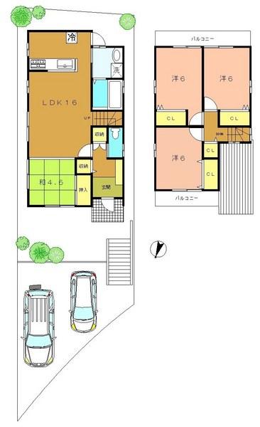 Floor plan. 28,900,000 yen, 4LDK, Land area 131.97 sq m , Building area 89.91 sq m
