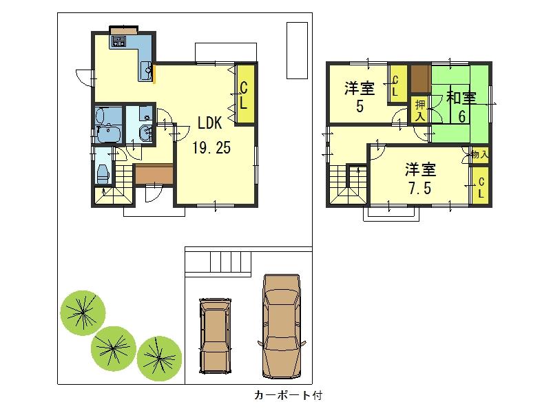 Floor plan. 26,800,000 yen, 3LDK, Land area 171.8 sq m , Building area 98.53 sq m