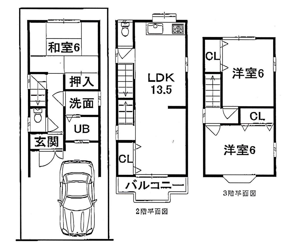 Floor plan. 11.5 million yen, 3LDK, Land area 51.18 sq m , Building area 78.57 sq m
