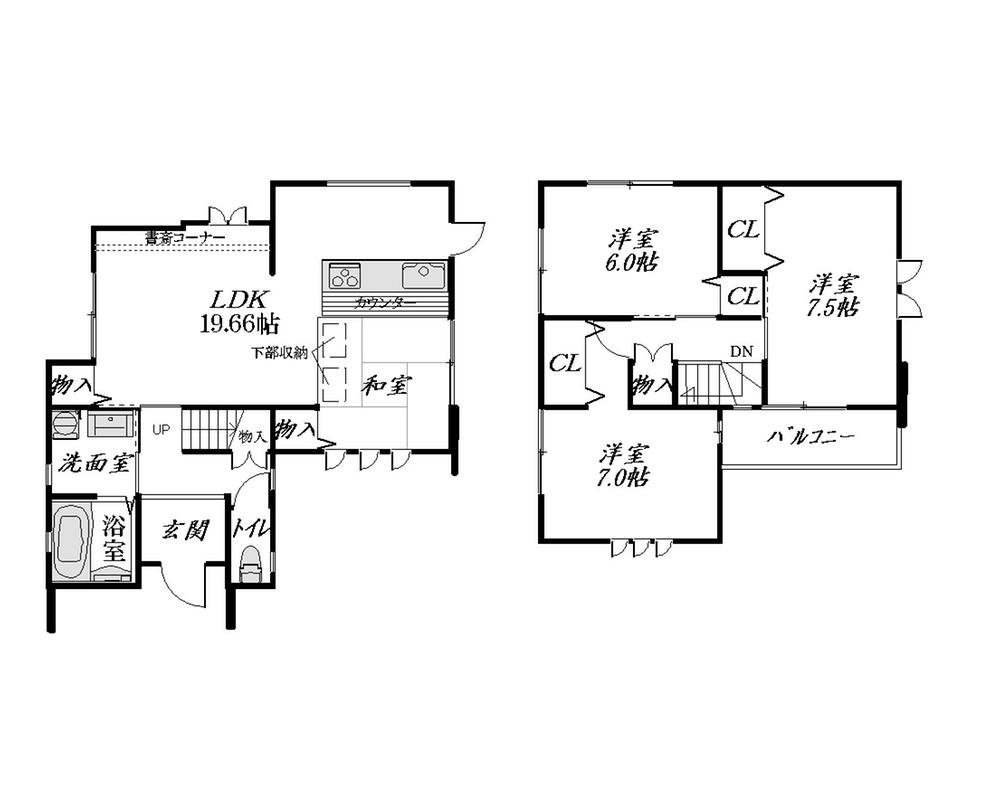 Floor plan. 25,800,000 yen, 3LDK, Land area 100.19 sq m , Building area 80.13 sq m 1 issue areas 29,800,000 yen Land area: 113.77 sq m (34.41 square meters) Ken'nobe: 90.99 sq m