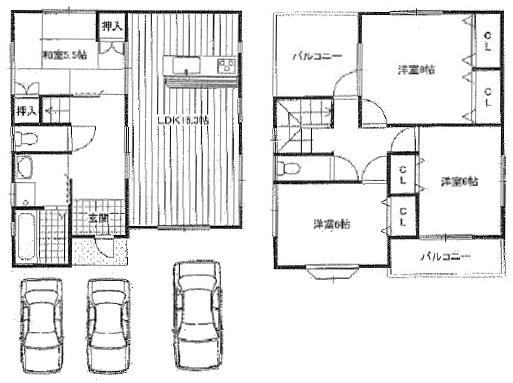 Floor plan. 28.8 million yen, 4LDK, Land area 101.73 sq m , Building area 100.17 sq m