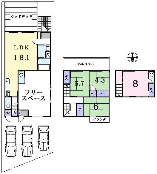 Floor plan. 31,800,000 yen, 4LDK, Land area 159.75 sq m , Building area 132.48 sq m