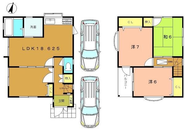 Floor plan. 27.5 million yen, 4LDK, Land area 103.18 sq m , Building area 82.21 sq m