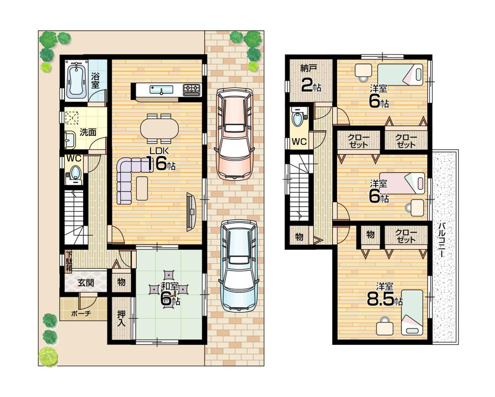 Floor plan. 24,800,000 yen, 4LDK + S (storeroom), Land area 114.2 sq m , Building area 106.11 sq m