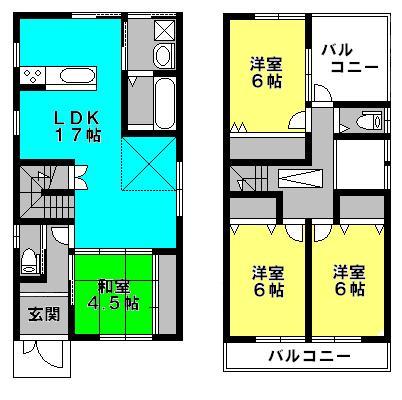 Floor plan. 29,800,000 yen, 4LDK, Land area 114.69 sq m , Building area 96.39 sq m
