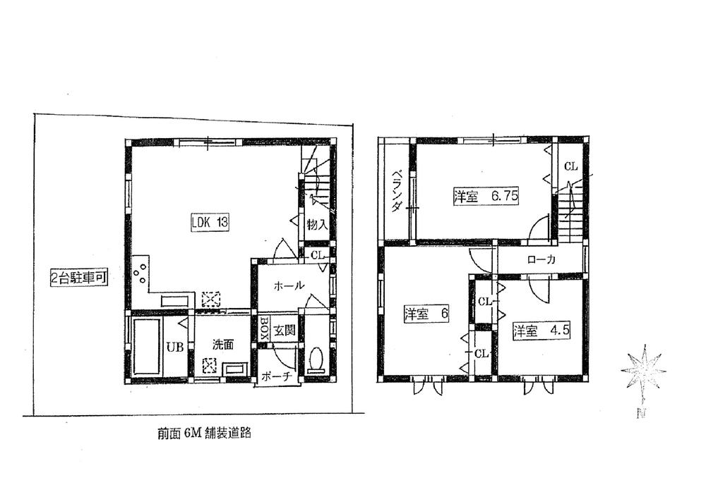 Floor plan. 22,800,000 yen, 3LDK, Land area 80.52 sq m , Building area 74.1 sq m