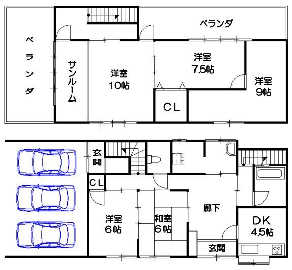 Floor plan. 10.8 million yen, 5DK + S (storeroom), Land area 112.39 sq m , Building area 102.94 sq m