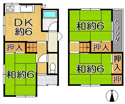 Floor plan. 7 million yen, 3DK, Land area 67.61 sq m , Building area 58.58 sq m