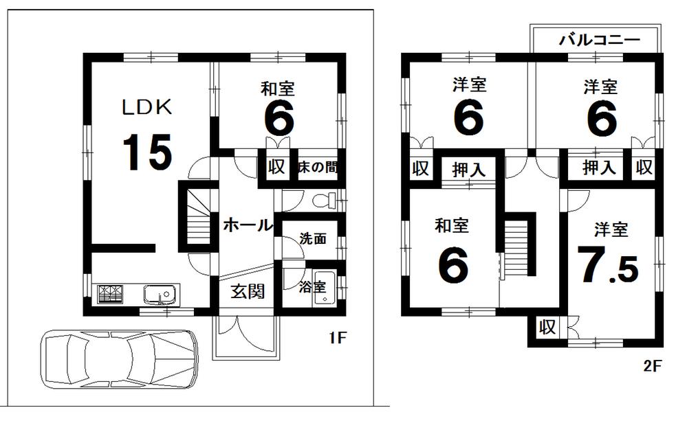 Floor plan. 14.9 million yen, 5LDK, Land area 165.64 sq m , Building area 111.83 sq m