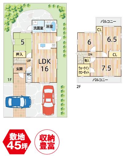 Floor plan. (2), Price 26.5 million yen, 4LDK, Land area 150.26 sq m , Building area 94.4 sq m