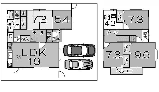 Floor plan. 33,900,000 yen, 5LDK + S (storeroom), Land area 155.93 sq m , Building area 141 sq m