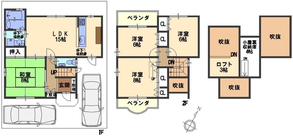 Floor plan. (No. 1 point), Price 26,800,000 yen, 4LDK, Land area 102.4 sq m , Building area 100.71 sq m