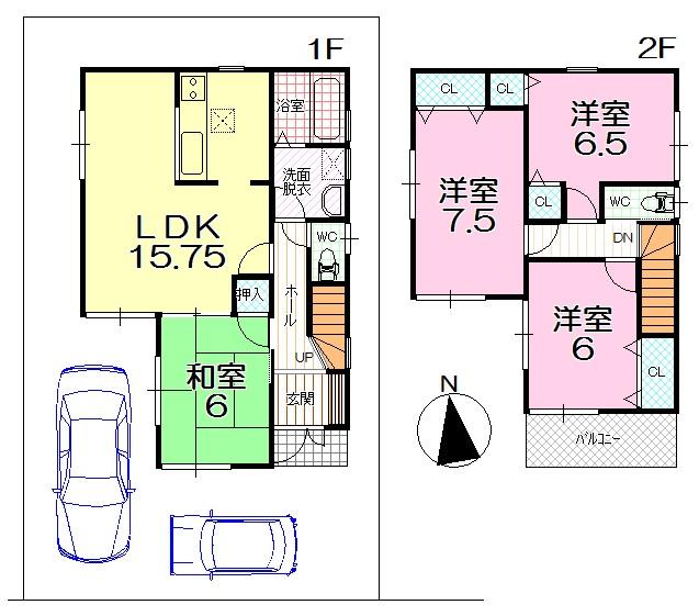 Floor plan. 26,800,000 yen, 4LDK, Land area 103.86 sq m , Building area 95.17 sq m
