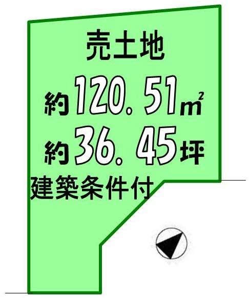 Compartment figure. Land price 12.9 million yen, Land area 120.51 sq m