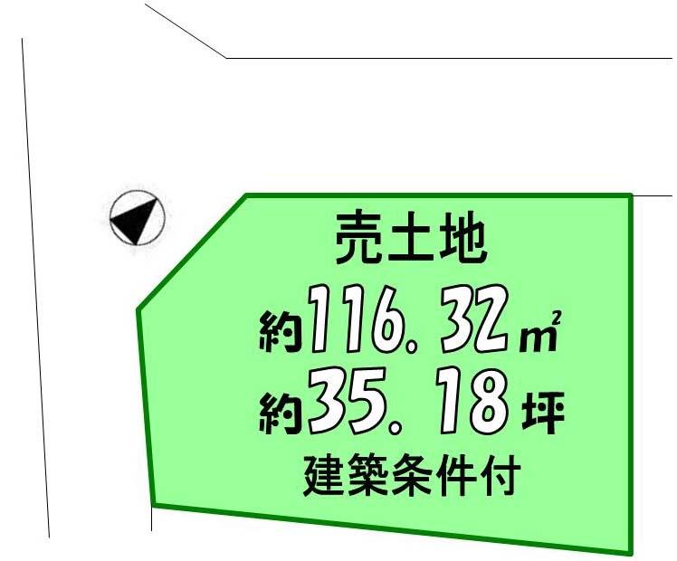 Compartment figure. Land price 13.2 million yen, Land area 116.32 sq m