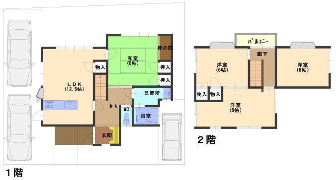 Floor plan. 6.5 million yen, 4LDK, Land area 150.07 sq m , Building area 94.58 sq m