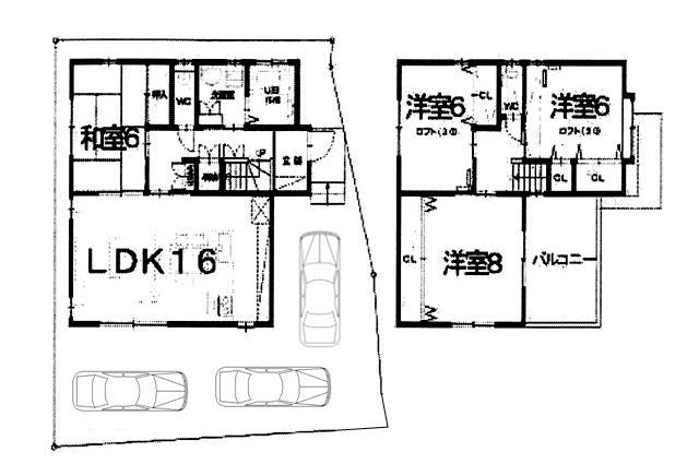 Building plan example (floor plan). Building plan example Building price 16,720,000 yen, Building area 104.33 sq m