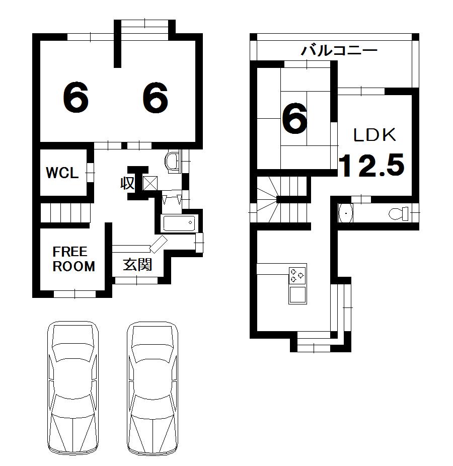Floor plan. 13.5 million yen, 4LDK, Land area 115.19 sq m , Building area 88.57 sq m