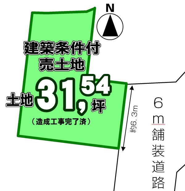 Compartment figure. Land price 9 million yen, Land area 104.27 sq m