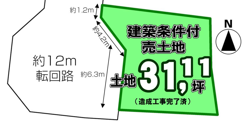 Compartment figure. Land price 10.1 million yen, Land area 102.85 sq m