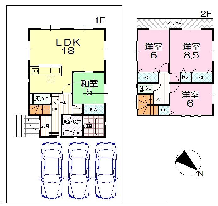 Floor plan. 23,900,000 yen, 4LDK, Land area 180.95 sq m , Building area 99.63 sq m