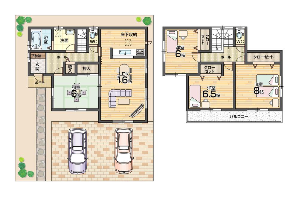 Floor plan. (No. 3 locations), Price 25,800,000 yen, 4LDK, Land area 205.02 sq m , Building area 104.33 sq m