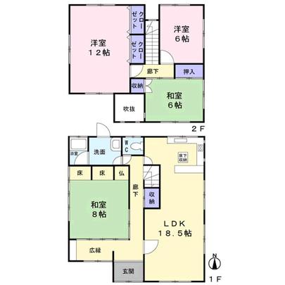 Floor plan. Kyoto kizugawa Kabutodai 7-chome