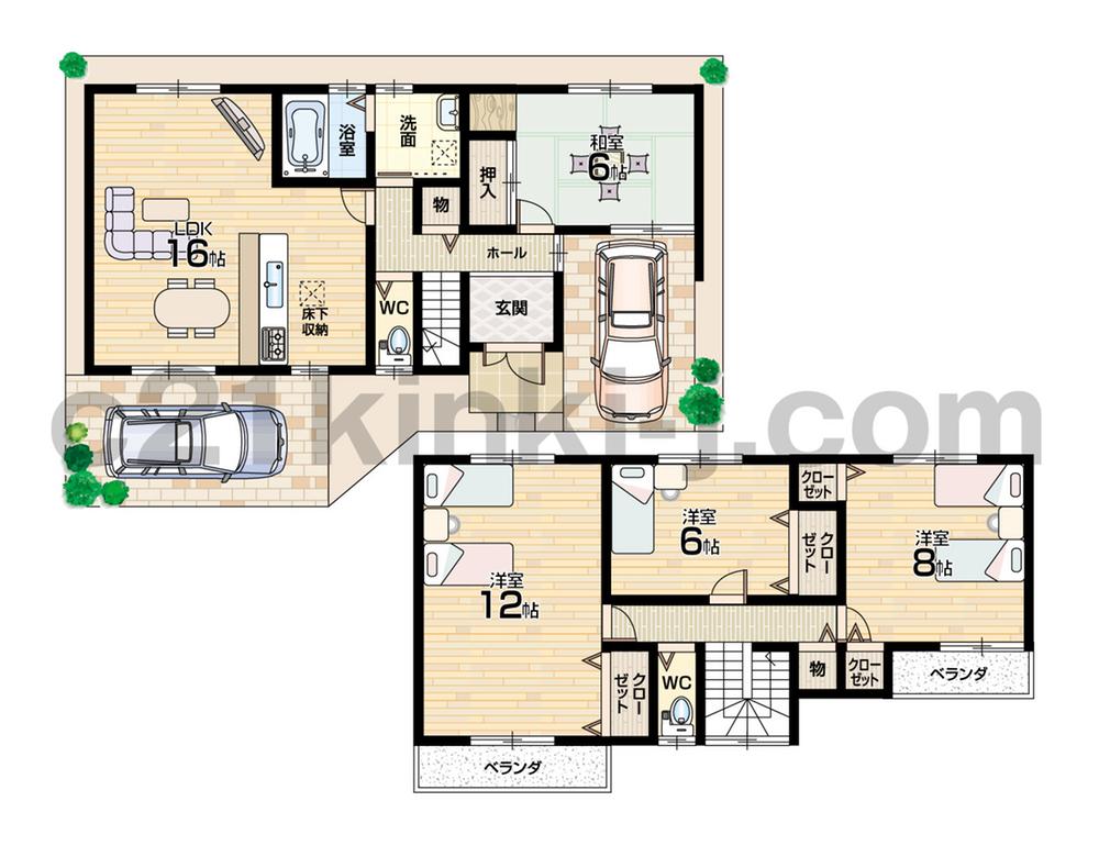Floor plan. (Version  7), Price 16,900,000 yen, 4LDK, Land area 104.95 sq m , Building area 114.21 sq m