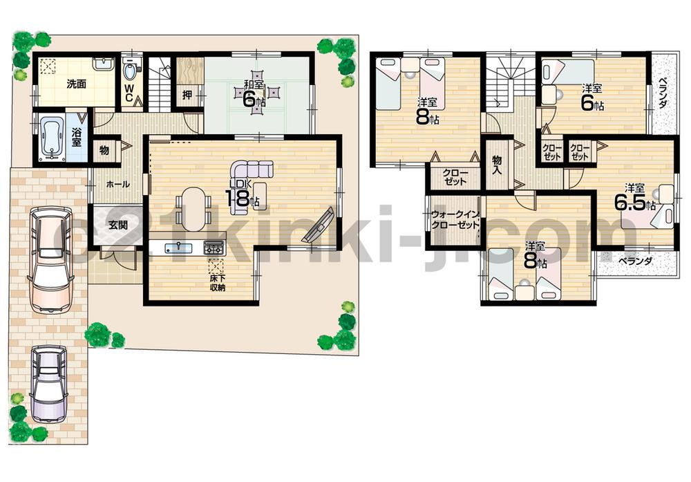 Floor plan. (Version  6), Price 18,700,000 yen, 5LDK, Land area 127.41 sq m , Building area 123.12 sq m