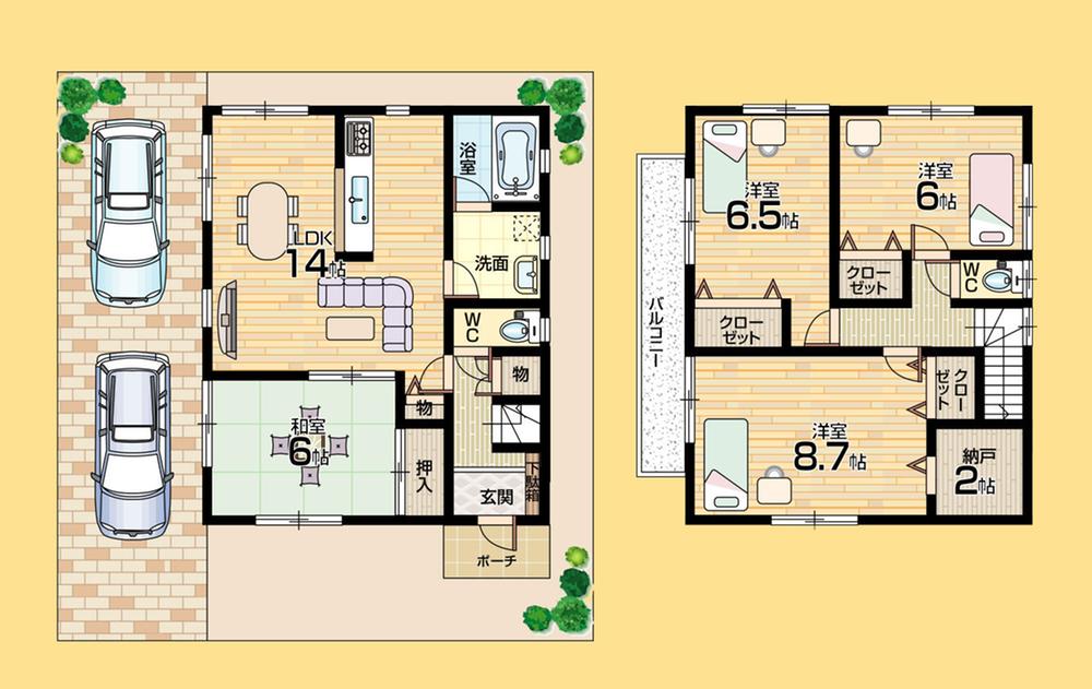 Floor plan. (1 Building), Price 17.5 million yen, 4LDK, Land area 115.76 sq m , Building area 95.98 sq m