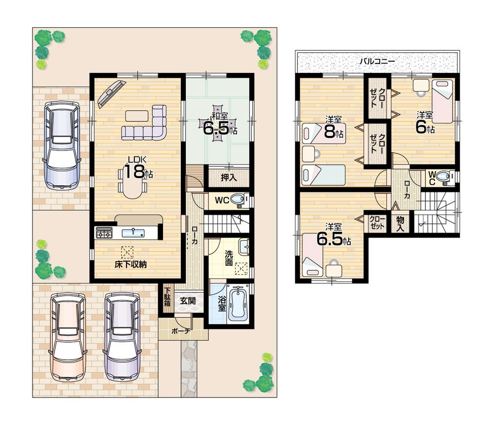 Floor plan. 27,900,000 yen, 4LDK, Land area 175.99 sq m , Building area 100.44 sq m