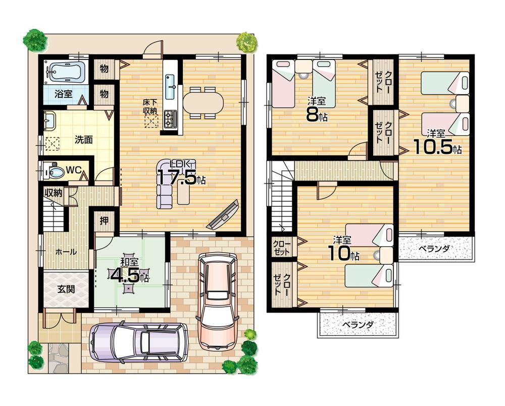 Floor plan. 18 million yen, 4LDK, Land area 104.18 sq m , Building area 115.02 sq m