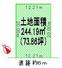 Compartment figure. Land price 41,800,000 yen, Land area 244.19 sq m