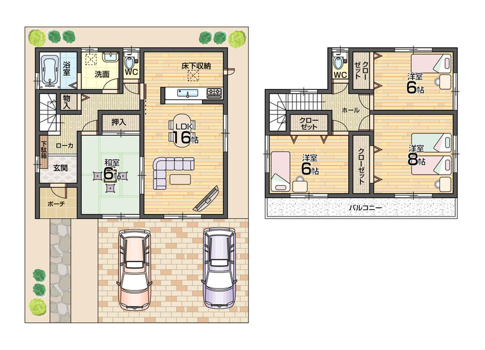 Floor plan. (No. 4 locations), Price 25,800,000 yen, 4LDK, Land area 205.02 sq m , Building area 104.33 sq m