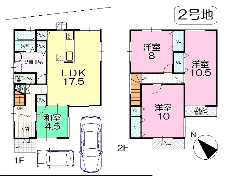 Floor plan. 18 million yen, 4LDK, Land area 104.18 sq m , Building area 115.02 sq m