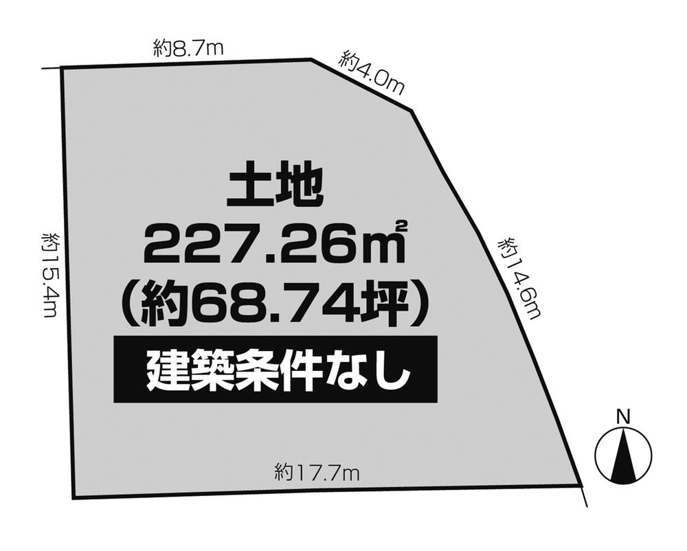 Compartment figure. Land price 42,500,000 yen, Land area 227.26 sq m