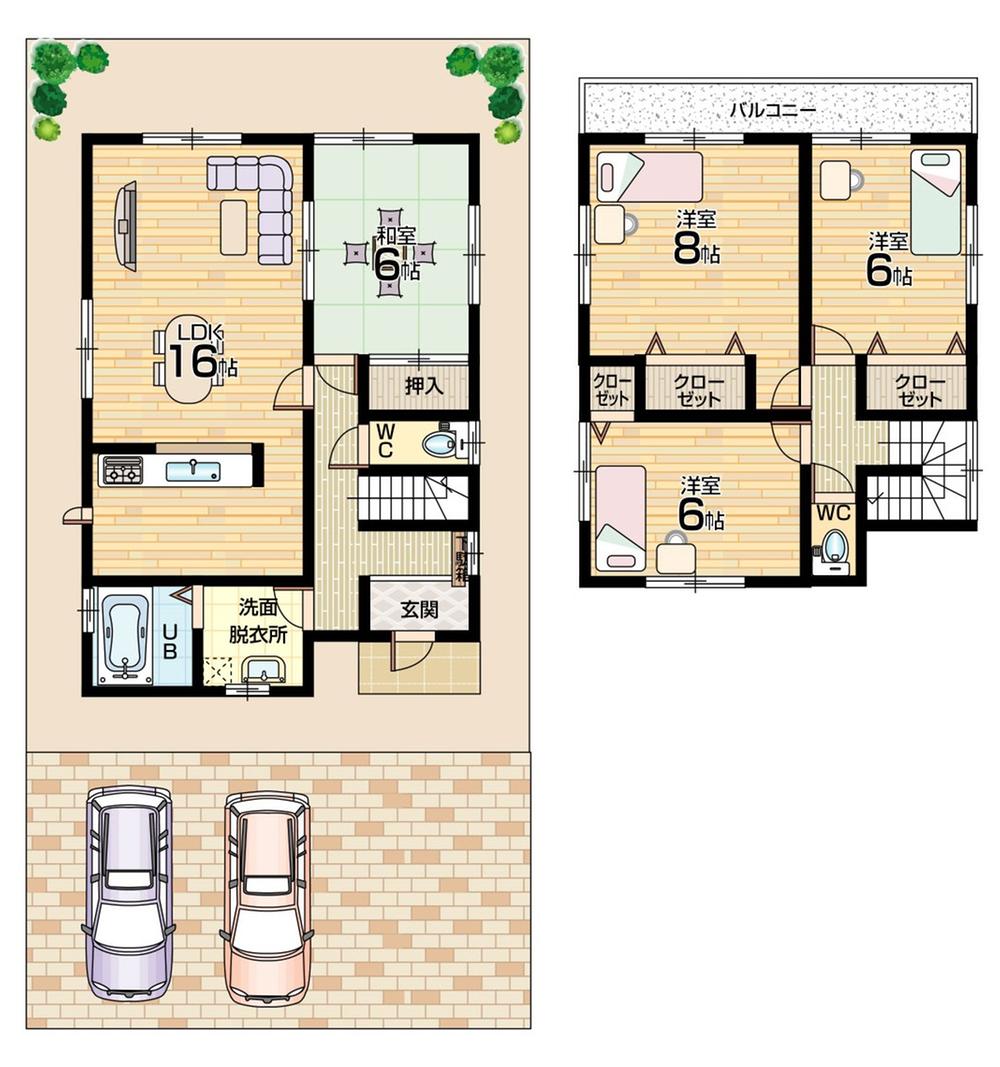 Floor plan. 25,900,000 yen, 4LDK, Land area 134.49 sq m , Building area 97.2 sq m floor plan No. 1 destination, Shortly after completing your preview in the reception! 
