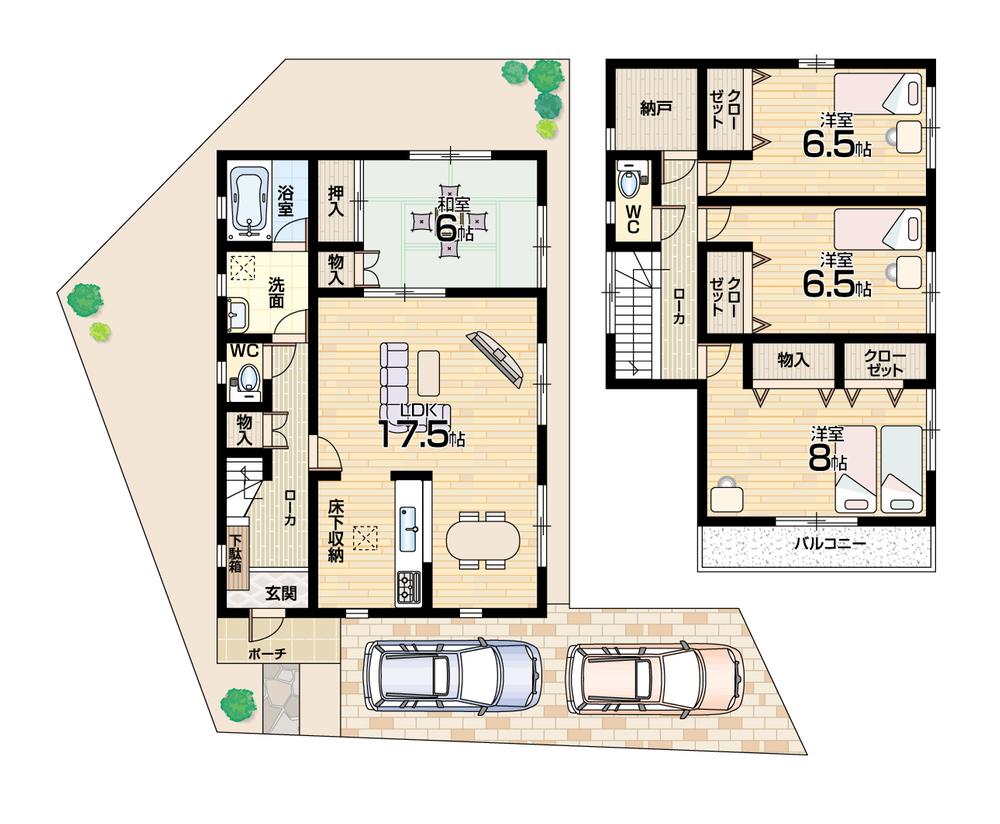 Floor plan. 24,800,000 yen, 4LDK, Land area 151.8 sq m , Building area 108.13 sq m