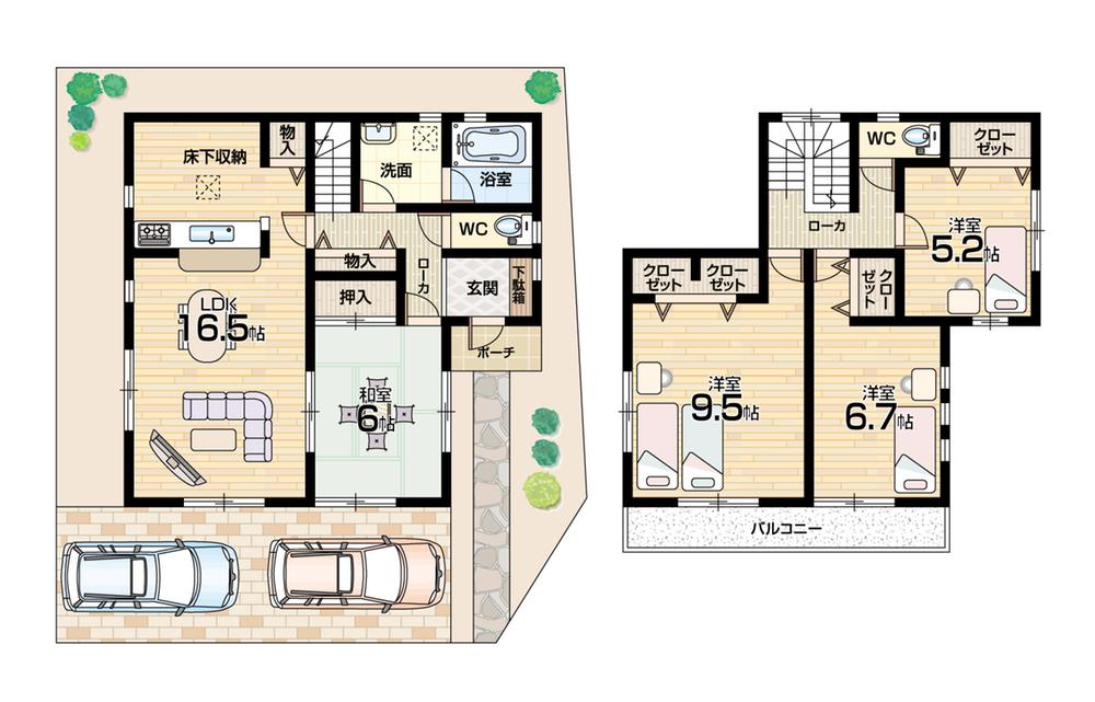 Floor plan. 23,900,000 yen, 4LDK, Land area 120.15 sq m , Building area 102.86 sq m