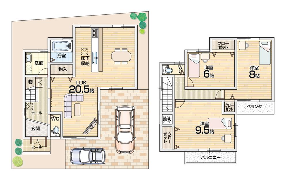 Floor plan. 21,800,000 yen, 3LDK, Land area 101.5 sq m , Building area 101.25 sq m floor plan